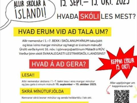 Húsaskóli tekur þátt í Svakalegur lestrarkeppninni.