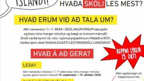 Húsaskóli tekur þátt í Svakalegur lestrarkeppninni.